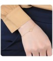 Gold Plated Circle Rope Silver Bracelet BRS-212-GP